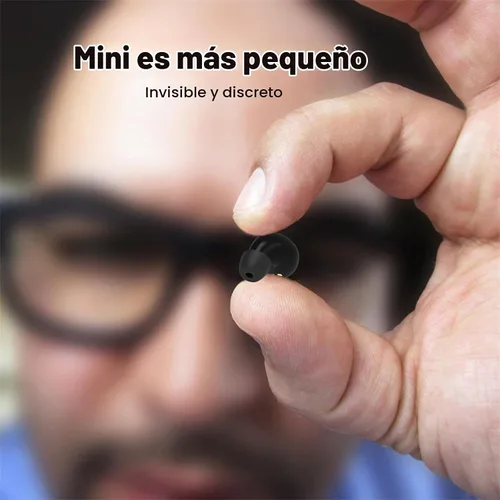 Vista 4 de Pequeños mini auriculares invisibles para el trabajo inalámbricos Bluetooth diminutos de perfil bajo micro pequeños discretos auriculares ocultos