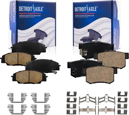 Vista 118 de Detroit Axle - Pastillas de freno traseras para Toyota Prius 2012-2015 Prius Plug-In 2017-2018 Corolla iM 2016 Sion iM 2011-2017 Lexus CT200h