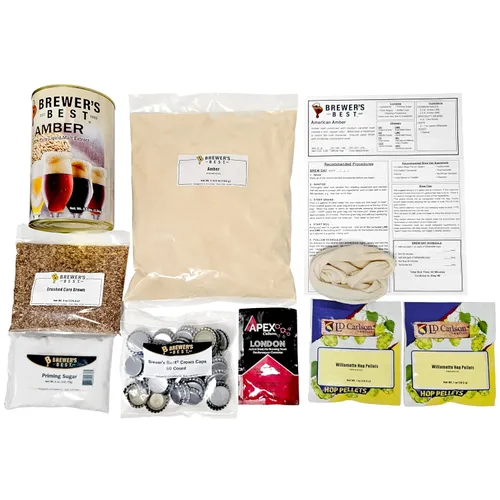 Vista 5 de Kit de ingredientes para preparación casera de cerveza Brewer's Best BIK-1007, American Amber