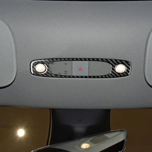 Vista 2 de 1 unidad de panel de cubierta de fibra de carbono, interruptor de faros delanteros Kit de ajuste interior para Tesla modelo 3 2017-2022 y modelo Y
