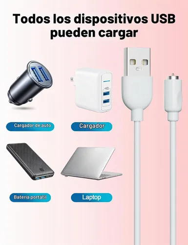 Vista 6 de Cable de carga USB magnético de repuesto de cable de carga CC (2.6 pies/2.6 ft)