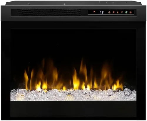 Vista 3 de Dimplex Caja de fuego eléctrica empotrada Multi-Fire XHD de 23 pulgadas con lecho de brasas de acrílico - Negro, XHD23G