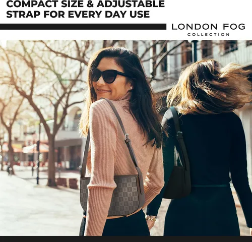 Vista 4 de LONDON FOG ASTOR and IRIS Bolso de hombro para mujer con correa ajustable
