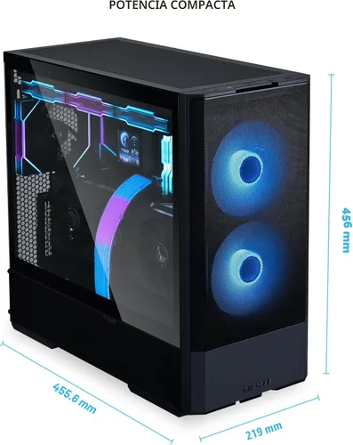 Vista 5 de Lian Li Lancool 207 Compact ATX RGB Carcasa de Computadora para Juegos, Chasis de Torre con Paneles de Malla Optimizados para el Flujo de Aire