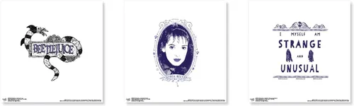 Vista 6 de Trends International Gallery Pops Beetlejuice - Lydia Deetz - Paquete de arte de pared (paquete de 3) póster de pared, 12.00 x 12.00 pulgadas