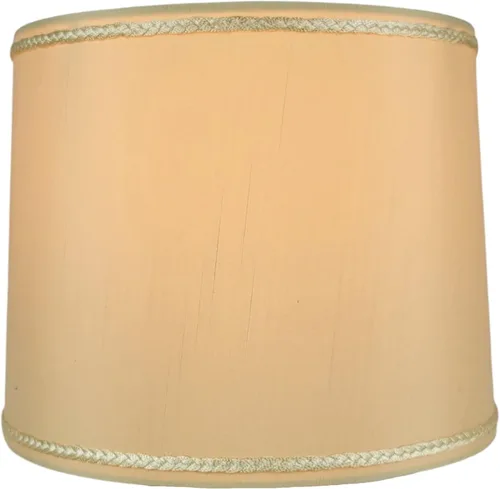 Vista 4 de Royal Designs, Inc. HB-641UT-9BG Pantalla de lámpara de tambor poco profundo con tapiz, Uno Fitter, 8 x 9 x 7, beige