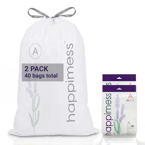 Vista 26 de happimess Bolsas de basura con cordón de 8 galones (30 litros), sin perfume, transparentes, resistentes para cocina y hogar, ajuste personalizado