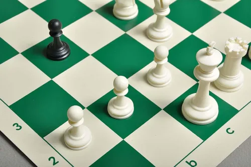 Vista 8 de La Casa De Series de Competencia del Staunton piezas de plástico – juego de ajedrez sólo – 3.75" Blanco y Negro
