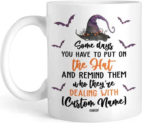 Vista 12 de CUBICER Taza de café de cerámica negra personalizada, tazas religiosas, con nombre personalizado, tazas grandes con refranes para mujeres, hombres