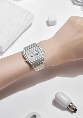 Vista 4 de Casio Colección de relojes importado de Japón F-91WS-7JH blanco
