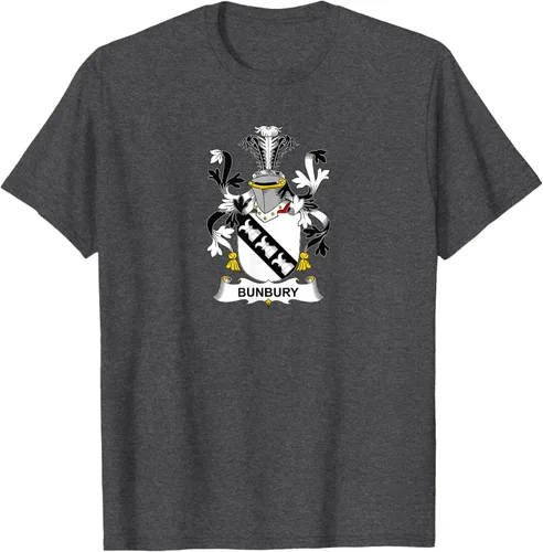 Vista 24 de Bunbury Coat of Arms - Camiseta con escudo familiar Negro