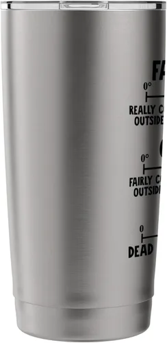 Vista 4 de Fahrenheit vs Celsius vs Kelvin Stainless Steel Insulated Tumbler
