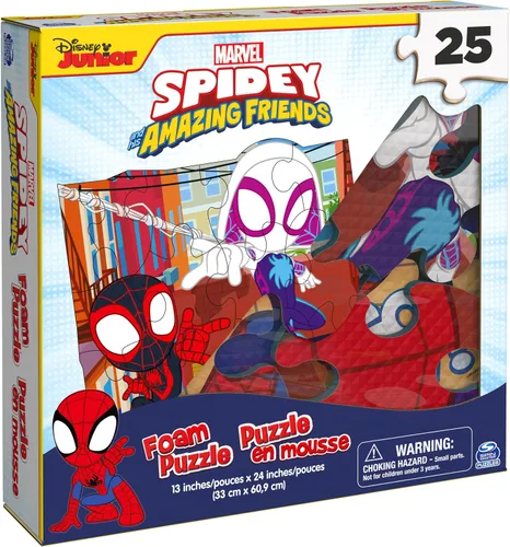 Vista 6 de Spin Master Games, Marvel Spidey and His Amazing Friends - Rompecabezas de espuma esponjosa, 25 piezas, juguetes de Spiderman, para edades de 4 años