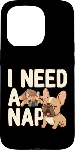 Vista 14 de I Need a Nap Funny French Bulldog Mom Life Tired Parent Case for iPhone 16
