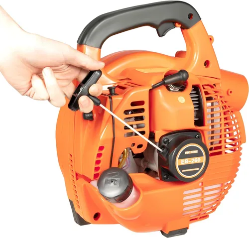 Vista 7 de Soplador de gas de mano, soplador de hojas a gas de 2 tiempos, barredora de césped de gasolina de 750 W y 25.4 cc para cuidado del césped, soplado