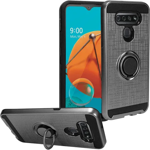Vista 18 de Para LG K51, LG Reflect (LM-K500) - Funda híbrida con soporte de anillo - RS2 Negro
