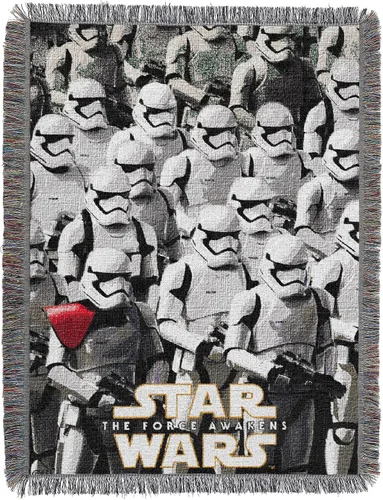 Vista 8 de Northwest Manta tejida de tapiz de Star Wars, 48 x 60 pulgadas, alimenta a los porgs