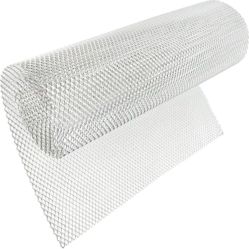 Vista 7 de Modengzhe Hoja de malla para parrilla de automóvil de 47 x 15.7 pulgadas, rollo de malla multifuncional de aleación de aluminio pintado negro