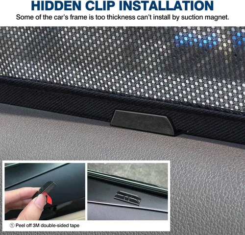 Vista 7 de Cartist Parasoles para ventana lateral de automóvil para Nissan Rogue 2014-2020 (no para Nissan Rogue Sport), parasoles para ventana, cubiertas
