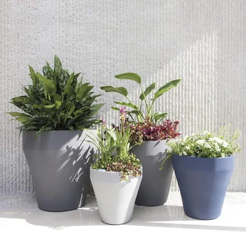 Vista 3 de Crescent Garden Rim TruDrop - Maceta de riego automático, 18 pulgadas (Ash)