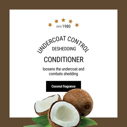 Vista 4 de The Coat Handler Undercoat Control - Acondicionador para perros con fragancia de leche de coco, 1 galón, combate y reduce el desprendimiento