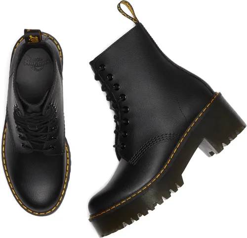 Vista 5 de Dr. Martens Botas con tacón y 8 ojales para mujer, estilo militar