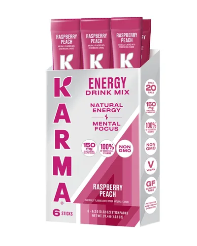 Vista 12 de Karma Paquetes de hidratación energética, paquete de 6, mezcla de bebida de sandía y arándanos con nootrópicos Cognizin®, vitaminas y apoyo