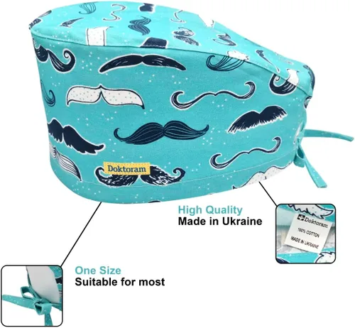 Vista 37 de Print Scrub Caps - Sombrero perfecto para enfermeras, médicos y EMTs..