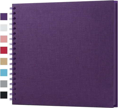 Vista 52 de potricher Álbum de Recortes DIY de 7 x 7 Pulgadas, 40 Páginas, Tapa Dura, Papel Kraft, Álbumes de Fotos para Recortes, Libro de Recuerdos para Bodas