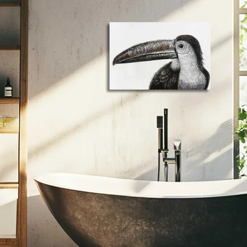 Vista 7 de Pintura de Pájaros Arte de Pared en Blanco y Negro Impresiones de Pared de Animales Lienzo Pequeño Enmarcado Obra de Arte para Oficina Dormitorio