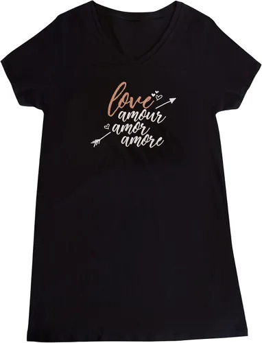 Vista 15 de Smart & Sexy Camisa de dormir extragrande con cuello en V para mujer Amarillo