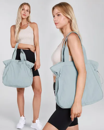 Vista 2 de ASLABCREW Bolsa de mano para mujer, 18L con cincha lateral con correa ajustablebolsa de mano extra, bolsa de hombro ligera
