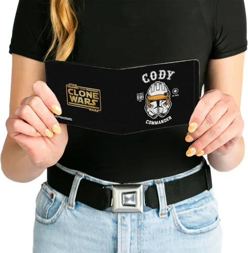 Vista 6 de Buckle-Down Billetera plegable para hombre Star Wars Clone Captain Cody, 4.0" x 3.5", Capitán Clon de Star Wars Cody, Buckle-down Billetera plegable