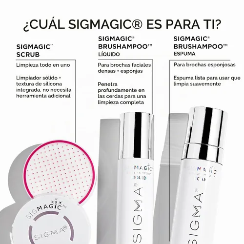 Vista 5 de Sigma Beauty Sigmagic Brushampoo - Limpiador líquido de brochas de maquillaje, solución limpiadora de brochas de maquillaje de grado profesional