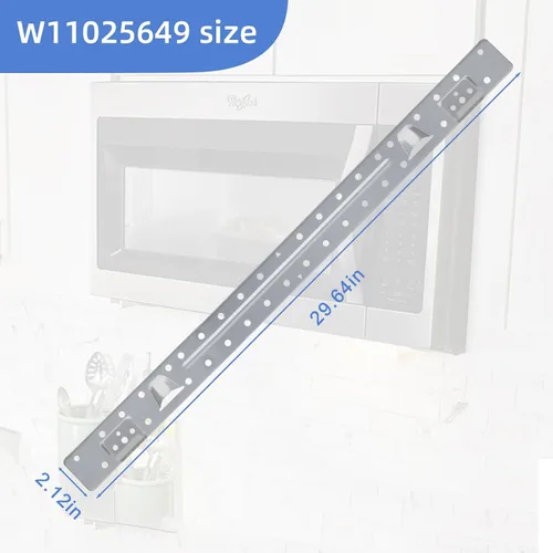 Vista 2 de W11025649 Soporte de montaje para microondas compatible con Whirlpool Kitchen-Aid Amana Maytag Placa de montaje en pared para microondas Reemplazar