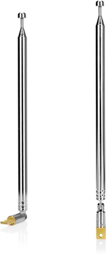 Vista 7 de ENUODA Antena de radio FM de repuesto de 75 ohmios - Antena telescópica de 7 secciones, 6.7-29.8 in, conector macho tipo F con adaptador para radio