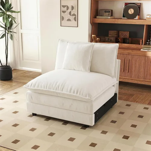 Vista 124 de SoarFlash Sofá modula, de felpilla, posición de en medio, beige