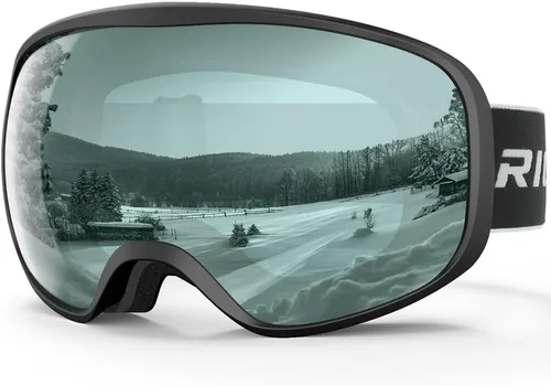 Vista 8 de Gafas de esquí de snowboard para hombres, mujeres, adultos, jóvenes, sobre gafas OTG/100% protección UV, antivaho/visión amplia