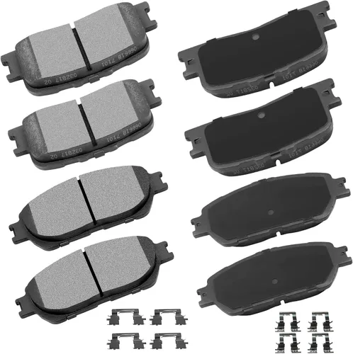 Vista 8 de cciyu - Juego de pastillas de freno de cerámica profesionales delanteras - Para Geo Prizm (1993-1997), Toyota Camry (1992-2001), Celica (1994-1997)