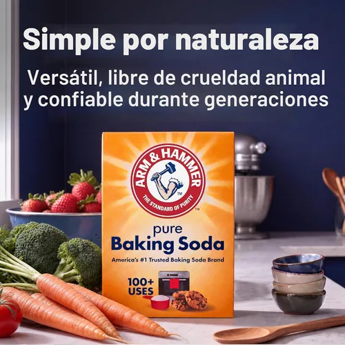 Vista 9 de Arm & Hammer Bicarbonato de Sodio Absorbedor de Olores para Nevera y Congelador, Naranja 14 oz, Paquete de 12