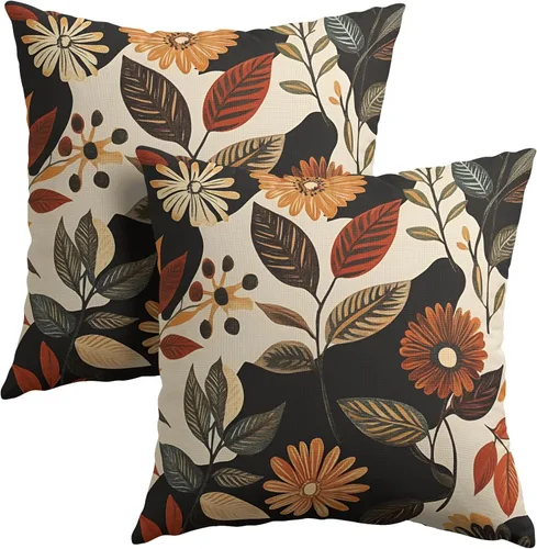Vista 35 de Fundas de almohada tribales marrones - Juego de 2 fundas de almohada étnicas 40x40 cm azteca geométrica para decoración de sofá, cama, hogar