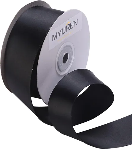 Vista 26 de Cinta de satén de poliéster blanco de doble cara de 1-1/2 pulgadas de ancho para manualidades, boda, envoltura de regalos, fabricación de lazos