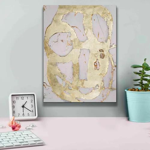 Vista 4 de Epic Graffiti Erin Ashley, arte de pared en lienzo giclée 'As de espadas en oro III', 12 x 16 pulgadas