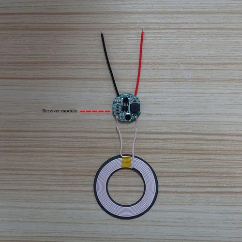 Vista 2 de Taidacent 12V 1A Módulo de carga de energía inalámbrica Cargador inalámbrico inductivo magnético PCB con imán e indicador LED