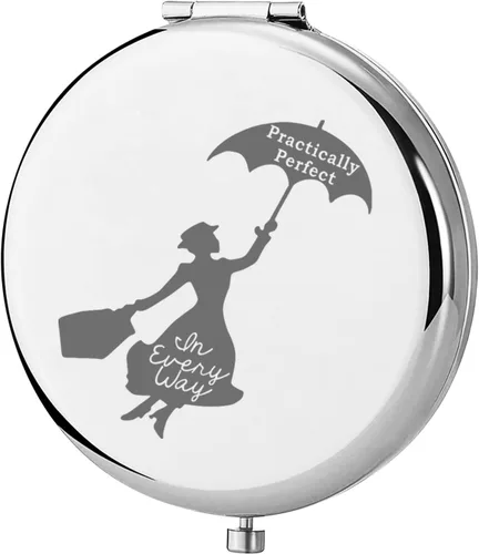 Vista 8 de KEYCHIN Espejo de bolsillo Mary Qoute para regalar a los fans de Mary Qoute, prácticamente perfecto en todos los sentidos, espejo compacto