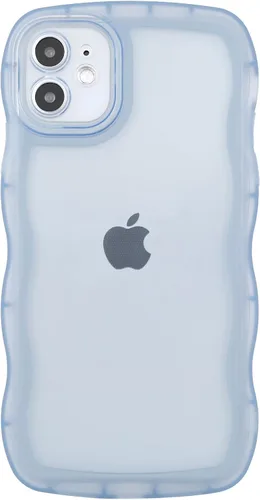 Vista 125 de SKYLMW Funda compatible con iPhone 12 Pro, diseño de ondas rizadas kawaii, borde chapado de lujo, elegante parte trasera transparente brillante, TPU