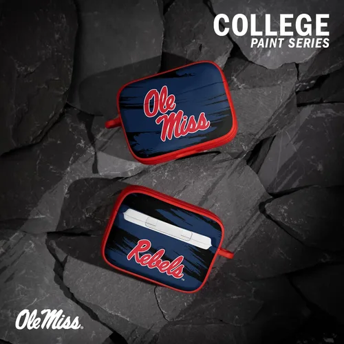 Vista 2 de Affinity Bands Mississippi Ole Miss Rebels HDX - Funda compatible con Apple AirPods Pro 1 y 2 (rayas de pintura)