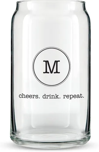 Vista 7 de WEDDINGSTAR Vaso de cerveza personalizado en forma de lata de 16 oz - Beer Makes Me Hoppy Print