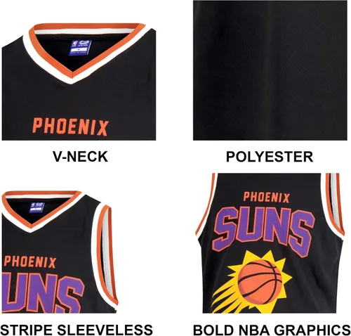 Vista 5 de Ultra Game Camiseta sin mangas sin mangas oficial de la NBA oficial de la NBA para hombre - Negro