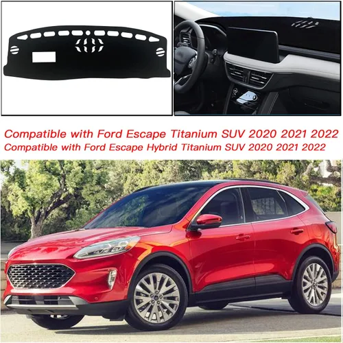 Vista 6 de Cubierta de Alfombrilla para Tablero Personalizada Consola Central Interior Compatible con Ford Escape Titanium SUV 2020 2021 2022 Cubiertas